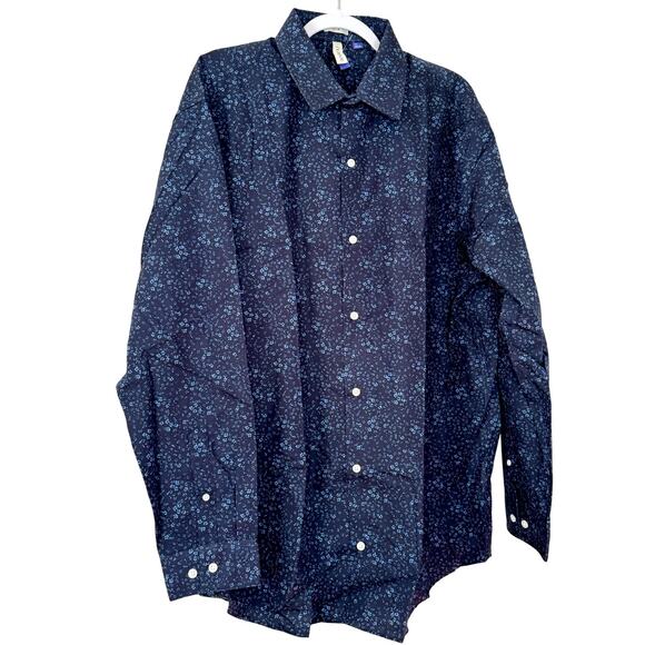 Artefact Long Sleeve Button Up Shirt Blue Slim Fit NWT Men Size 2XL - Picture 2 of 9